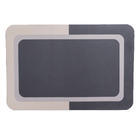 Tapete de Banheiro Antiderrapante de Poliéster Seca Rápido Retangular Azul 40x60cm Nobuck e Diatomáceas Oikos