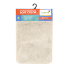 Tapete de Banheiro Bege Antiderrapante Tecido 40x60cm Soft Color KomLog