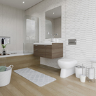 Tapete de Banheiro Cinza Antiderrapante Tecido 45x120cm Soft Plus KomLog