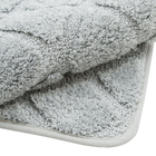 Tapete de Banheiro Cinza Antiderrapante Tecido 45x120cm Soft Plus KomLog