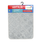 Tapete de Banheiro Cinza Antiderrapante Tecido 45x120cm Soft Plus KomLog