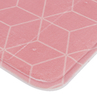 Tapete de Banheiro Espressione Geo Rosa 40x60cm Mabruk