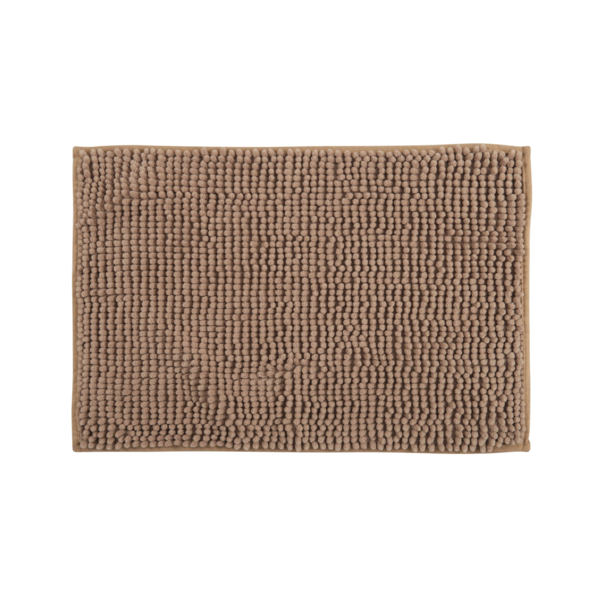 Tapete de Banheiro Joy Poliéster Retangular Bege 3 Peças 40x60cm Kapazi