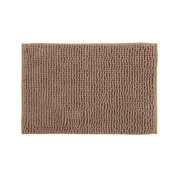 Tapete de Banheiro Joy Poliéster Retangular Bege 3 Peças 50x70cm Kapazi