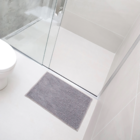 Tapete de Banheiro Joy Poliéster Retangular Cinza 3 Peças 40x60cm Kapazi