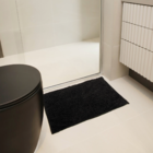 Tapete de Banheiro Joy Poliéster Retangular Preto 3 Peças 40x60cm Kapazi