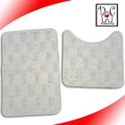 Tapete De Banheiro Kit 2 Peças Delhi Gold Duo Cor Branco 12