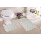 Tapete De Banheiro Kit 2 Peças Delhi Gold Duo Cor Branco 12