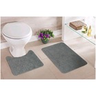 Tapete De Banheiro Kit 2 Peças Delhi Gold Duo Cor Cinza 10