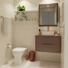 Tapete de Banheiro Line Bege 50x80 Sensea