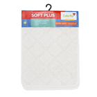 Tapete de Banheiro Marfim Antiderrapante Tecido 45x120cm Soft Plus KomLog