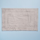 Tapete de Banheiro Microfibra Retangular Cinza 1 peça Oikos