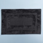 Tapete de Banheiro Microfibra Retangular Preto 1 peça Oikos