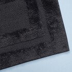 Tapete de Banheiro Microfibra Retangular Preto 1 peça Oikos