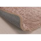 Tapete De Banheiro - Pelúcia - Congo - 60cm X 40cm - Bege - N