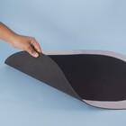 Tapete de Banheiro Poliéster Oval Preto 1 peça Oikos