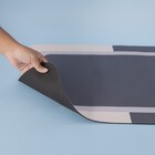 Tapete de Banheiro Poliéster Retangular Azul 1 peça Oikos