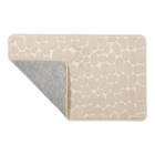 Tapete de Banheiro Poliéster Retangular Bege 1 Peça Coccon Trench Sensea