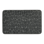 Tapete de Banheiro Poliéster Retangular Cinza 1 Peça Coccon Paris Sensea