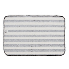 Tapete de Banheiro Antiderrapante Listrado Tecido Preto 40x60cm Lucatex