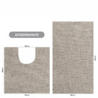 Tapete De Banheiro Sisal Sintético Antiderrapante Kit 2peças