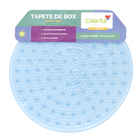 Tapete de Box Azul Antiderrapante Plástico 50x50cm Aqua-Spa KomLog