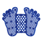 Tapete de Box Antiderrapante Pezinho Plástico Azul 36x47cm Overtime