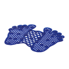 Tapete de Box Antiderrapante Pezinho Plástico Azul 36x47cm Overtime