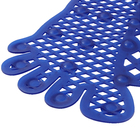 Tapete de Box Antiderrapante Pezinho Plástico Azul 36x47cm Overtime