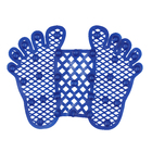 Tapete de Box Antiderrapante Pezinho Plástico Azul 36x47cm Overtime