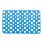 Tapete de Box Antiderrapante Flexível Plástico Azul 38x60cm Stamplas