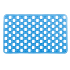 Tapete de Box Antiderrapante Flexível Plástico Azul 38x60cm Stamplas