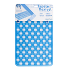 Tapete de Box Antiderrapante Flexível Plástico Azul 38x60cm Stamplas