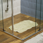 Tapete de Box Antiderrapante Felpudo Plástico Bege 34x57cm Astra