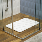 Tapete de Box Antiderrapante Estrado Plástico Branco 40x60cm Aquaplas