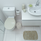 Tapete de Box Antiderrapante Plástico Cinza Claro 57x34cm Felpudo Astra