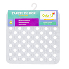 Tapete de Box Incolor Antiderrapante Plástico 43x42cm Aqua-Spa KomLog