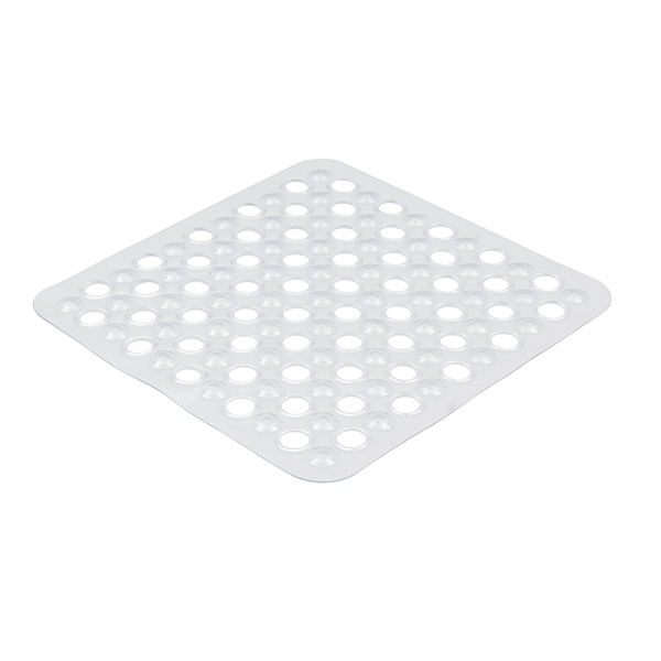 Tapete de Box Incolor Antiderrapante Plástico 43x42cm Aqua-Spa KomLog