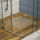 Tapete de Box Antiderrapante Aqua-Clean Plástico Transparente 50x50cm Bella Casa