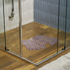 Tapete de Box Antiderrapante Pezinho Plástico Transparente 36x47cm Overtime