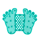 Tapete de Box Antiderrapante Pezinho Plástico Verde 36x47cm Overtime