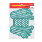 Tapete de Box Antiderrapante Pezinho Plástico Verde 36x47cm Overtime