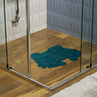 Tapete de Box Antiderrapante Pezinho Plástico Verde 36x47cm Overtime