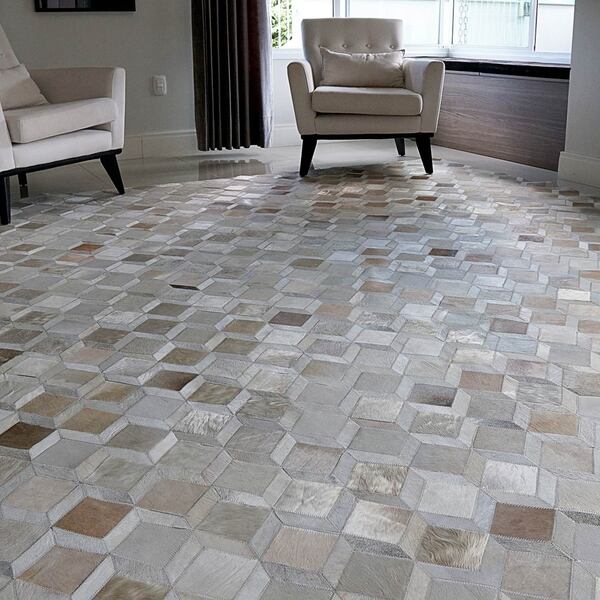 Tapete De Couro Muniz - Gris Grey - 200 X 300