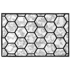 Tapete De Cozinha Cleankasa Marmore Hexagonal Cinza 0,50x0,75