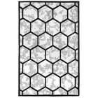 Tapete De Cozinha Cleankasa Marmore Hexagonal Cinza 0,50x0,75