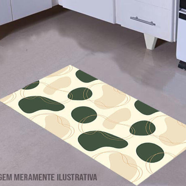 Tapete De Cozinha Personalizado Conjunto Arte Abstrata Grey