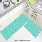 Tapete De Cozinha Personalizado Conjunto Ondas Retrô