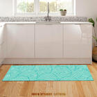 Tapete De Cozinha Personalizado Conjunto Ondas Retrô