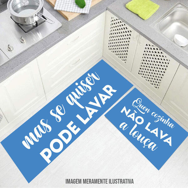 Tapete De Cozinha Personalizado Conjunto Quem Cozinha Não Lav